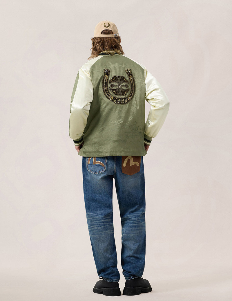 Allover Jacquard Padded Chinese Jacket - Green 16