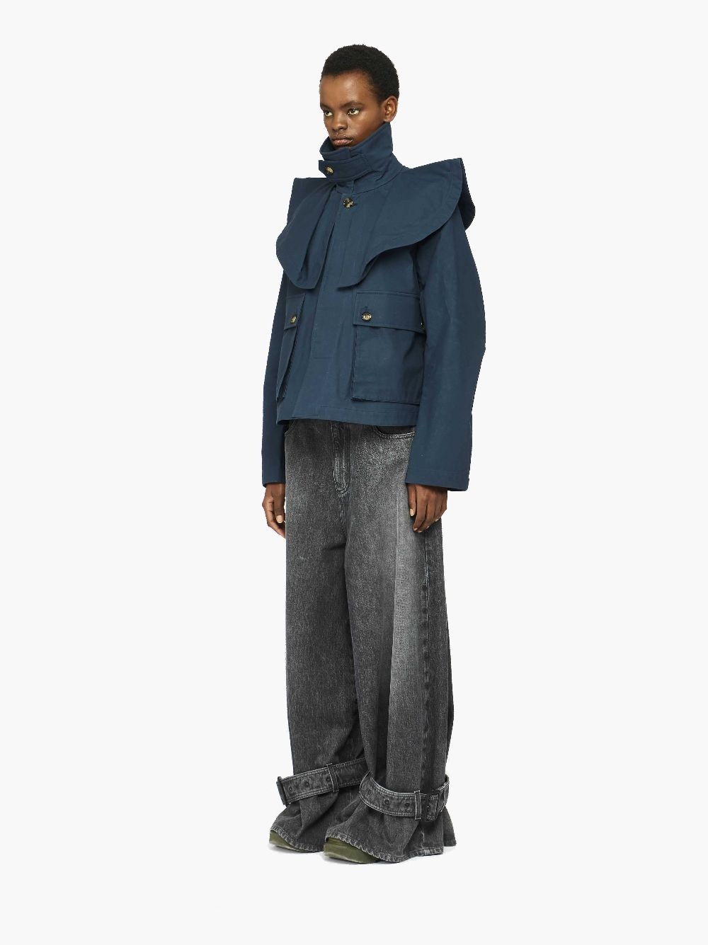 OVERSIZED COLLAR TRENCH JACKET - 4