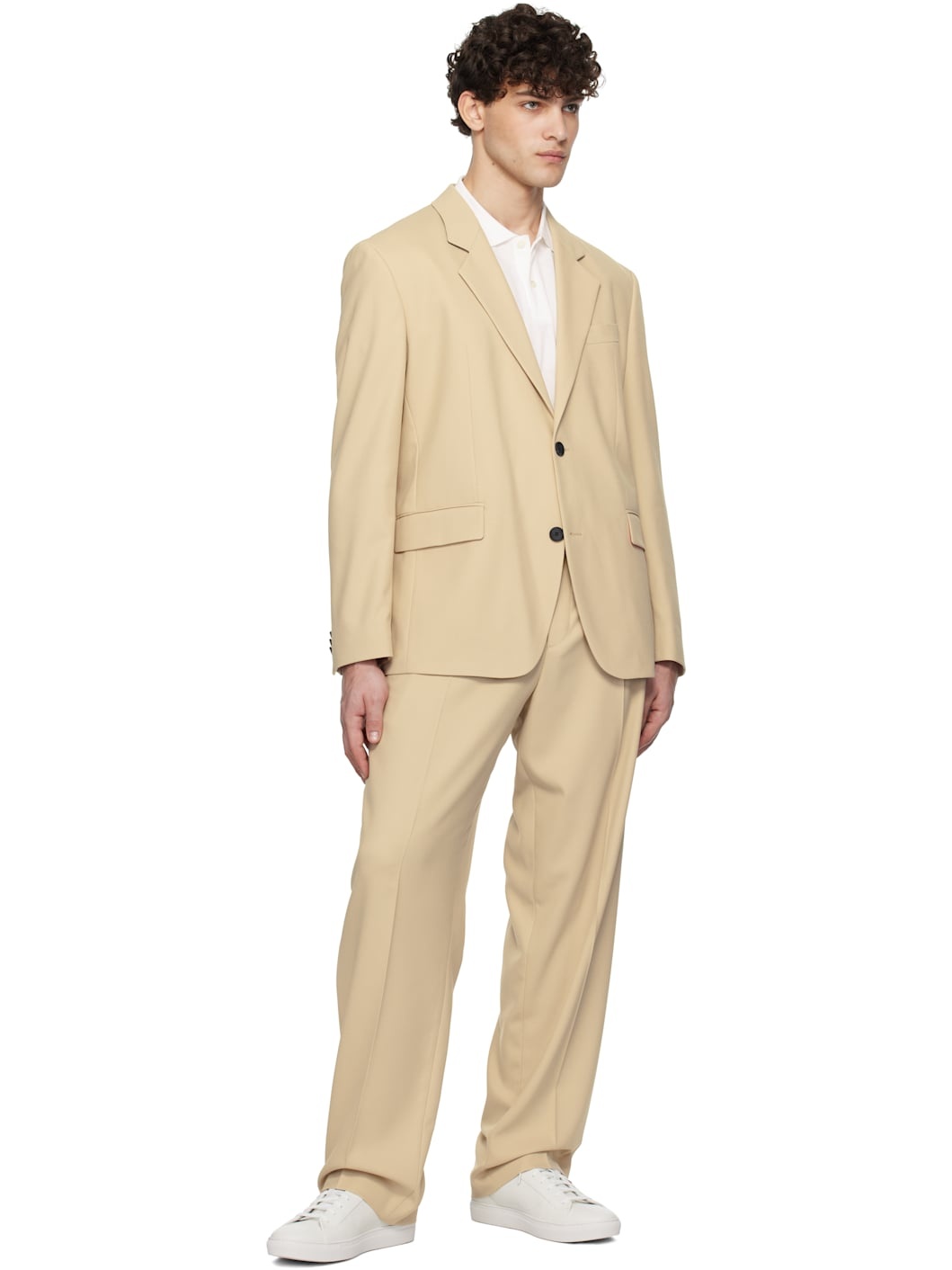 Beige Notched Suit - 5