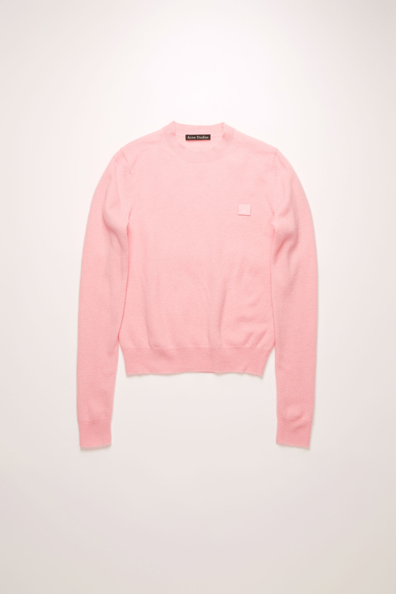 Crewneck wool sweater blush pink - 1