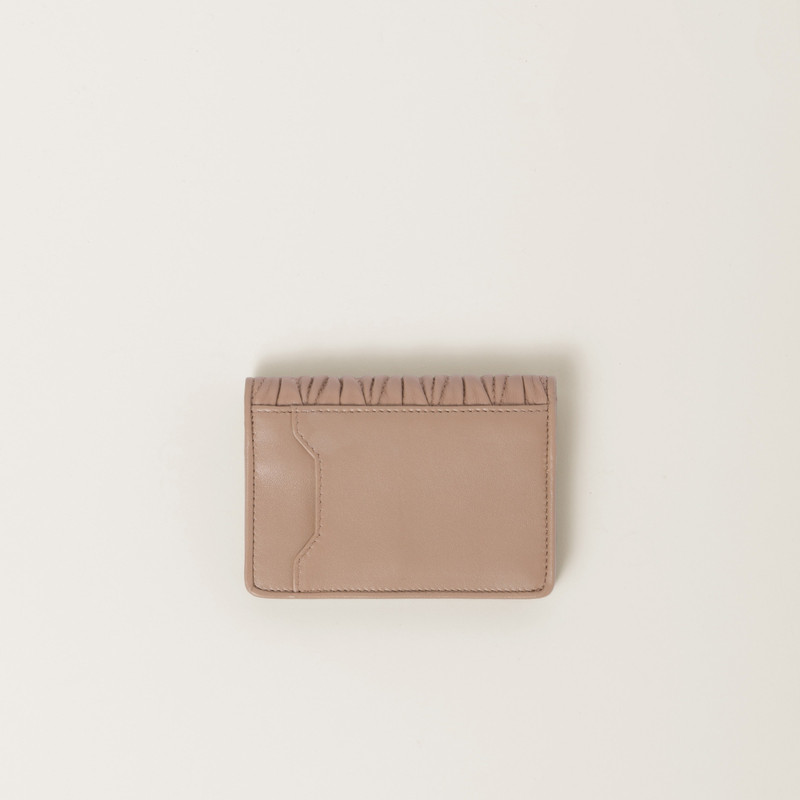 Miu Miu Matelassé nappa leather card holder outlook