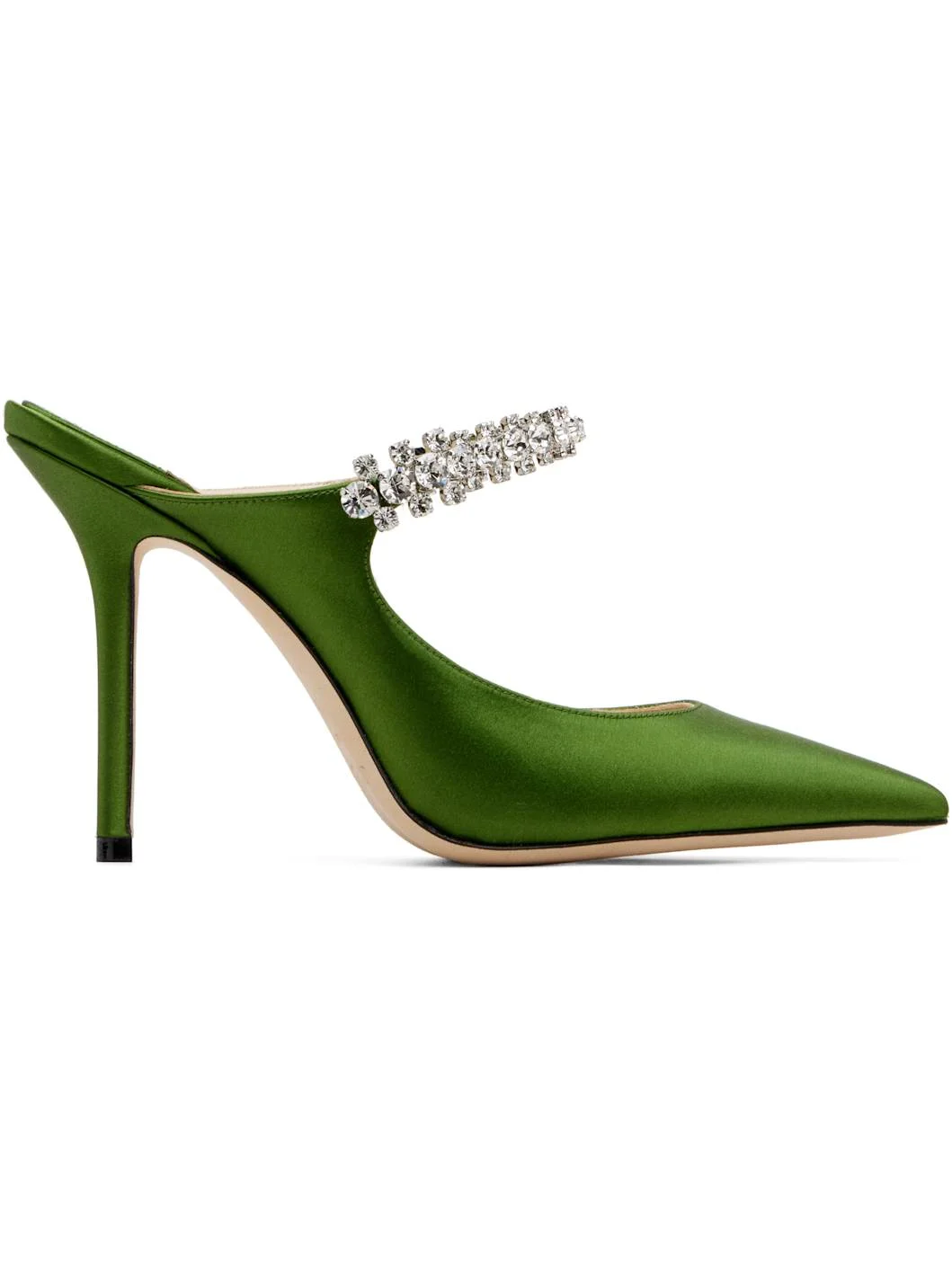 Green Bing 100 Satin Heels - 1