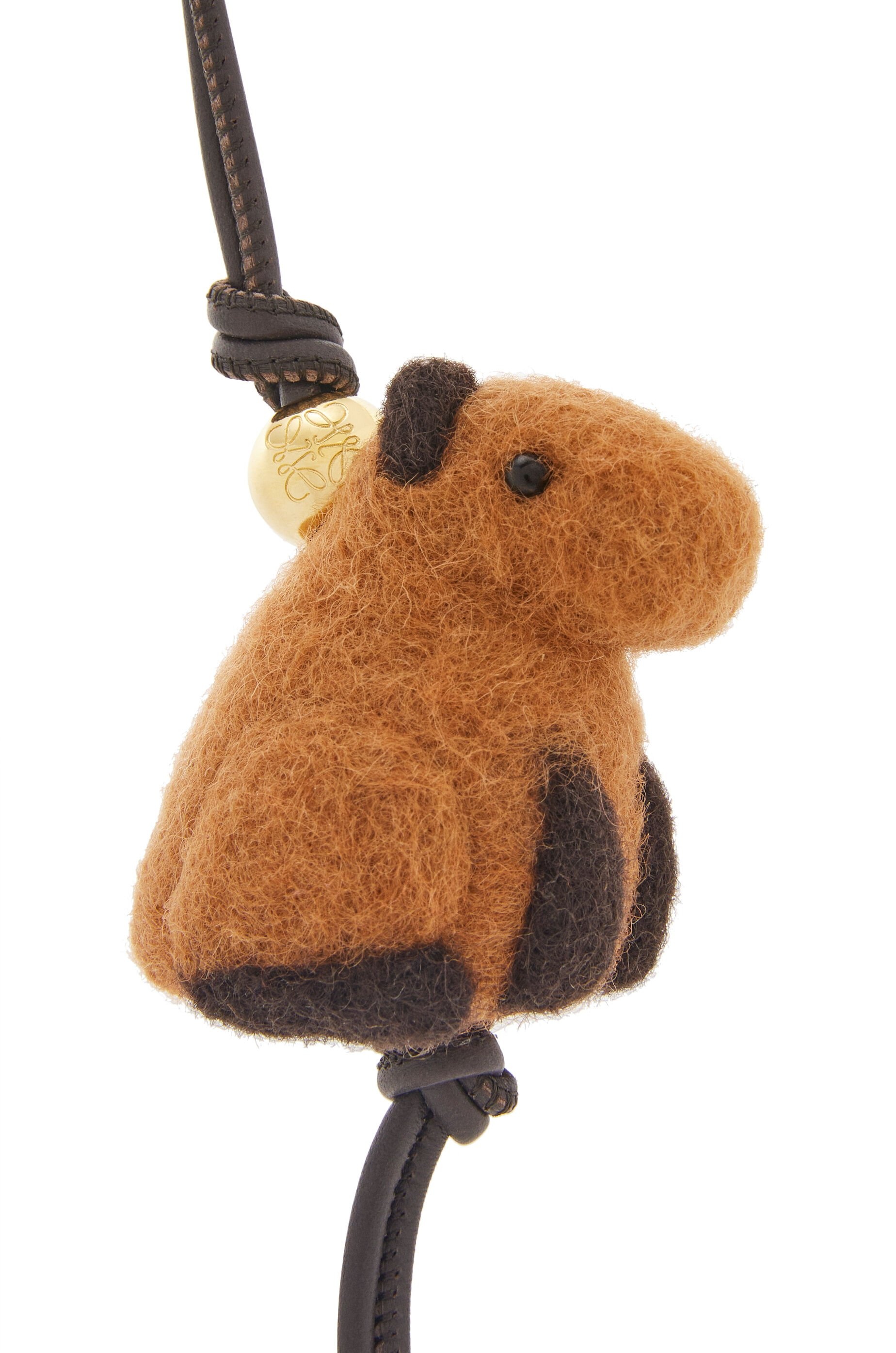 Capybara charm in felt and calfskin - 2