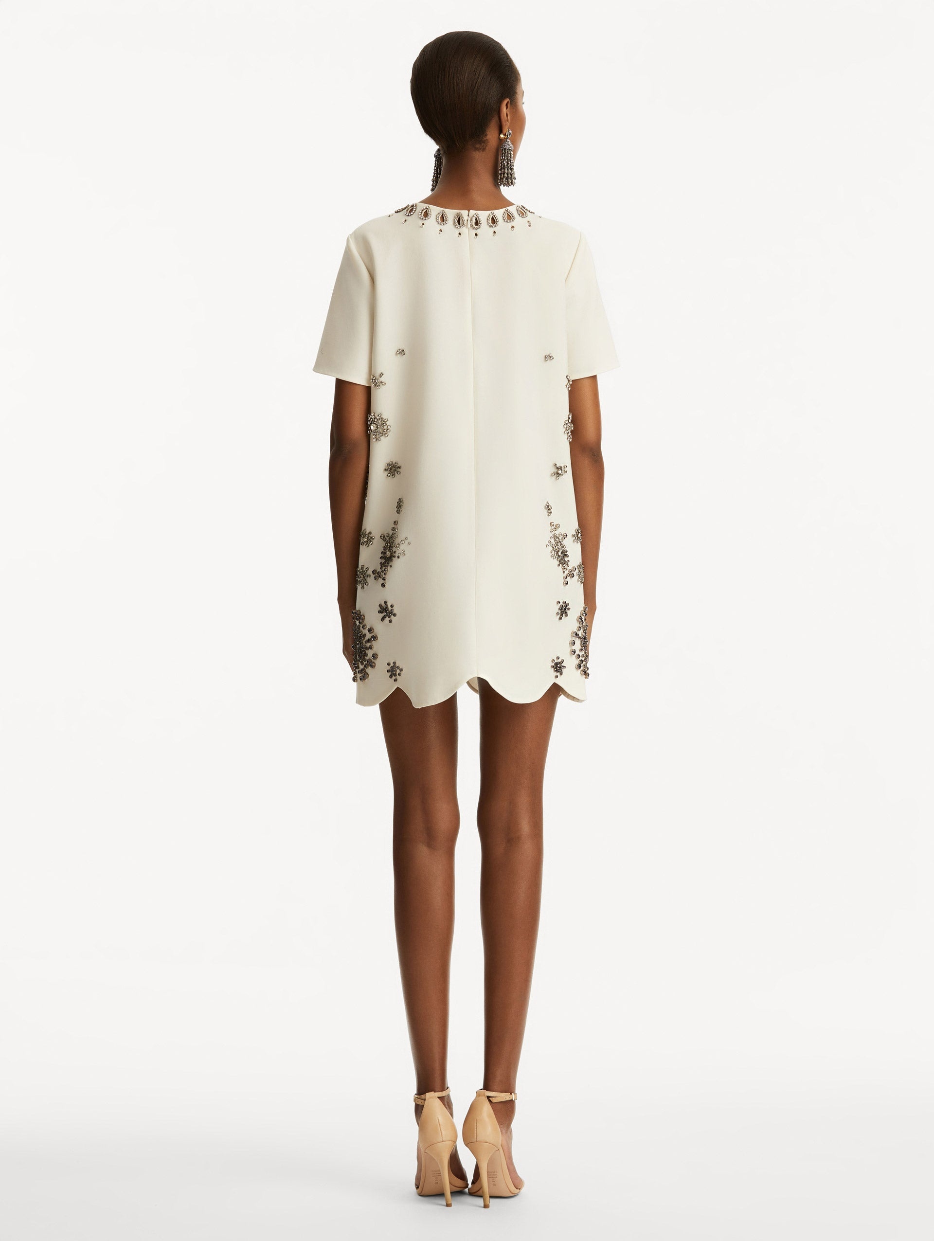 CRYSTAL MEDALLION SHIFT DRESS - 3