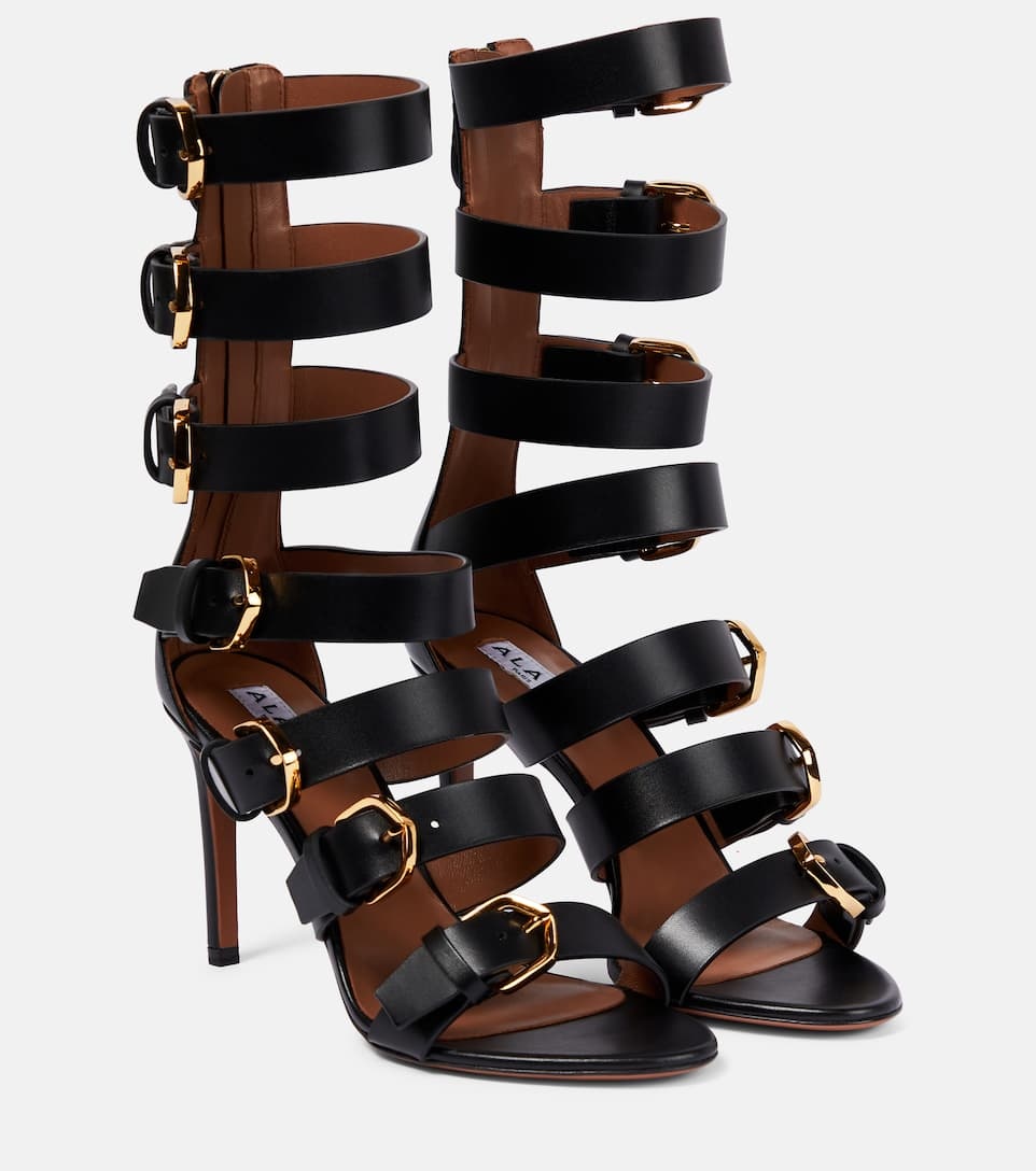 Buckle leather sandals - 1