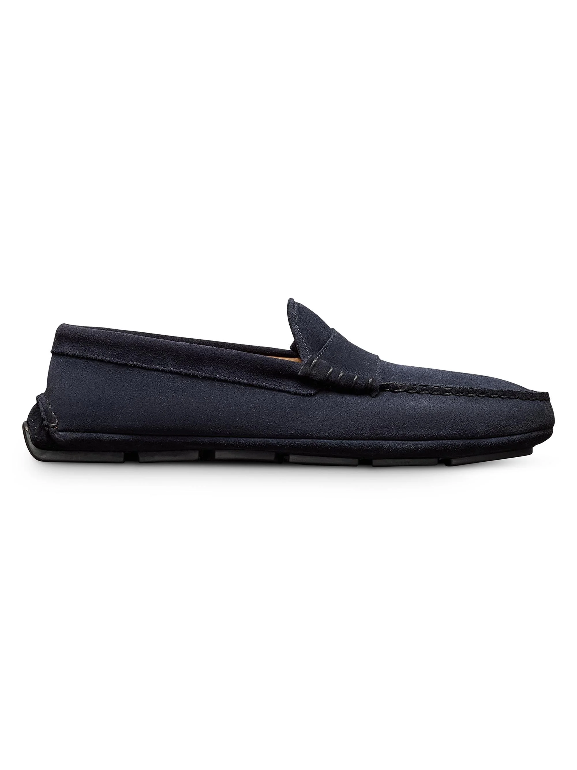 Men's Apex Leather Loafers - Navy Suede - 1