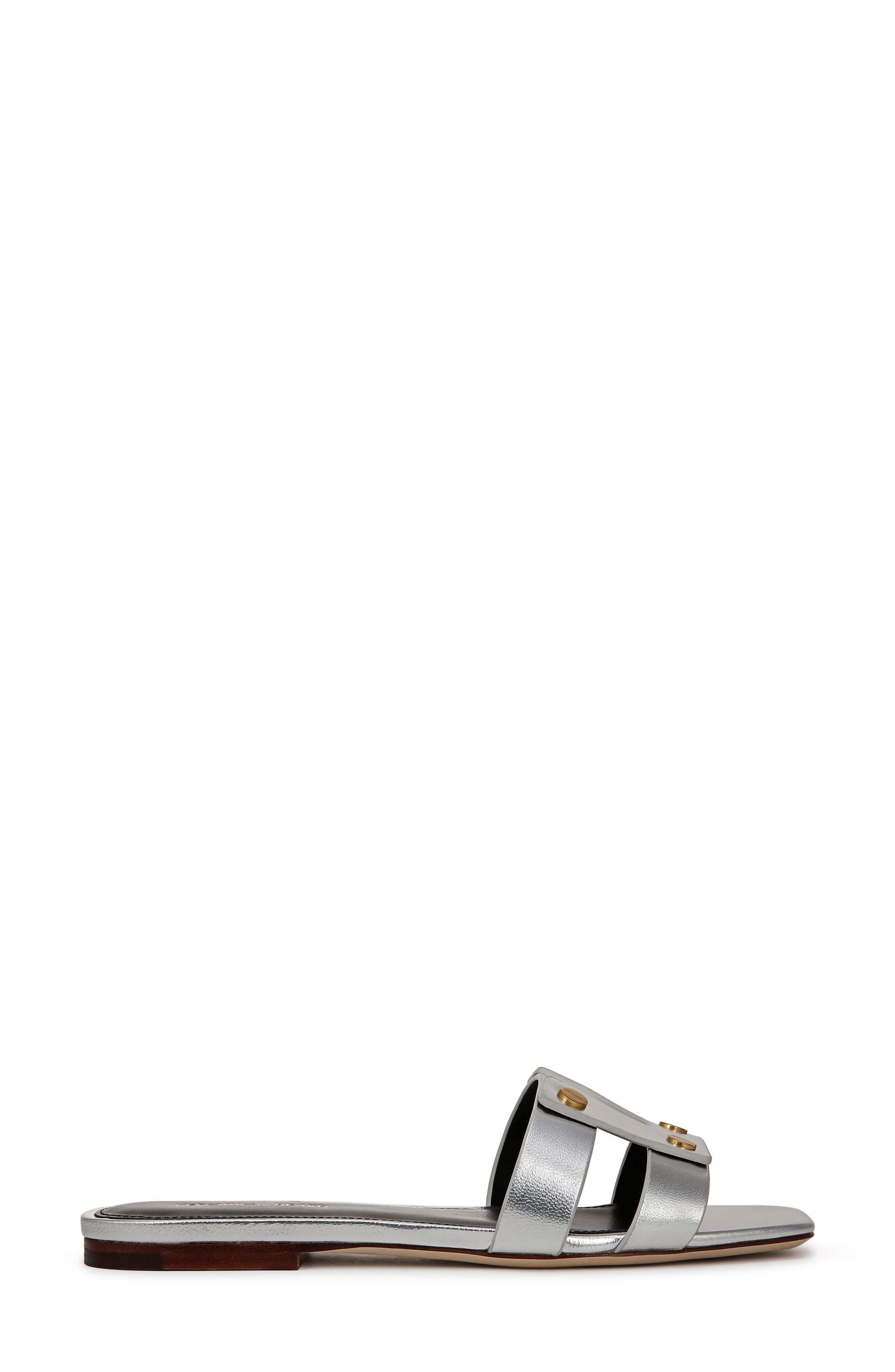 Veronica Beard Via Slide Sandal in Silver at Nordstrom - 3