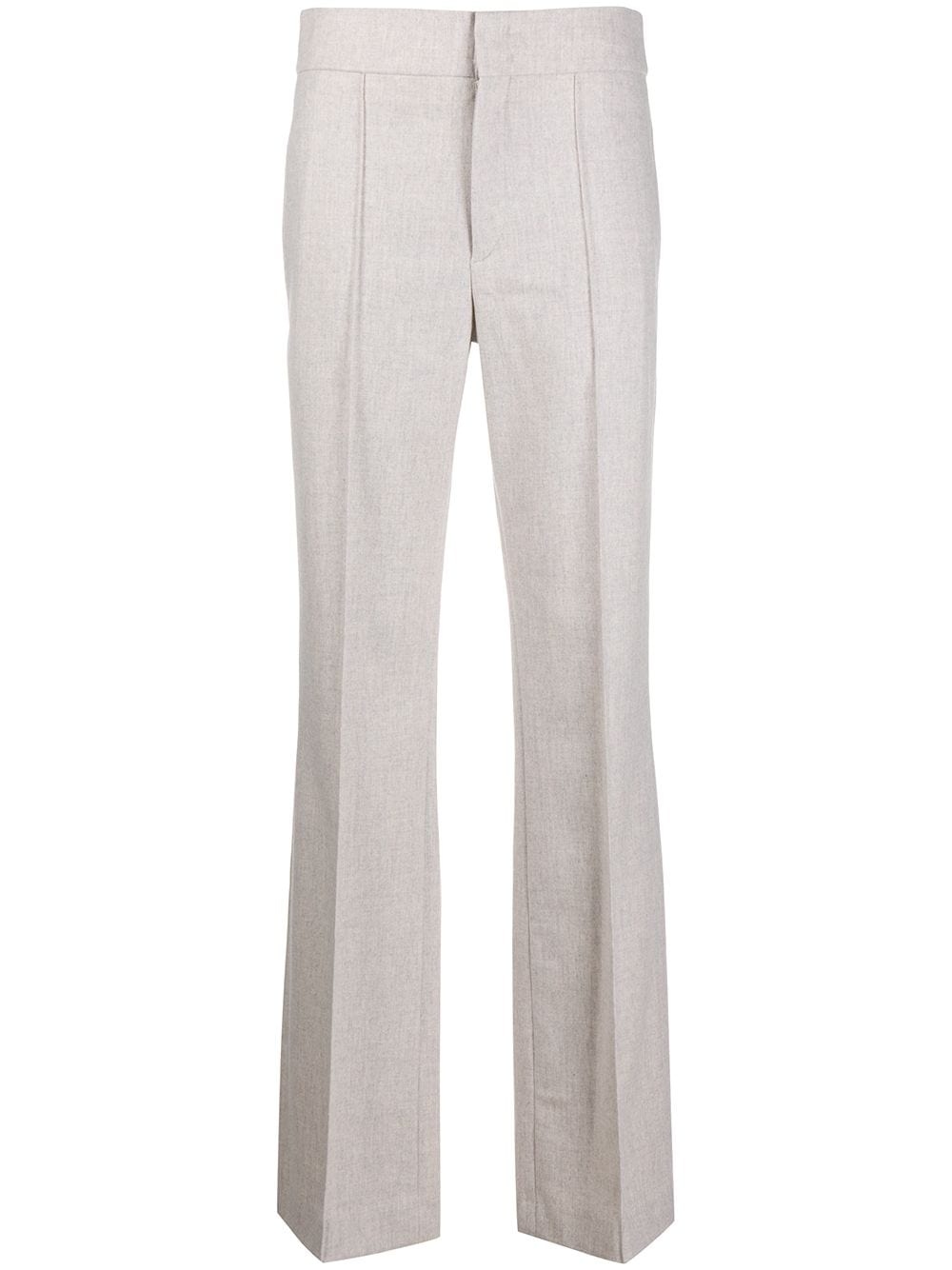 high-waisted straight-leg trousers - 1