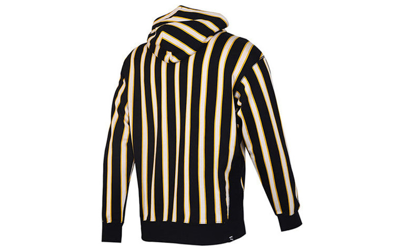 PUMA PUMA Striped Hoodie 'Black Yellow White' 596004-01 outlook
