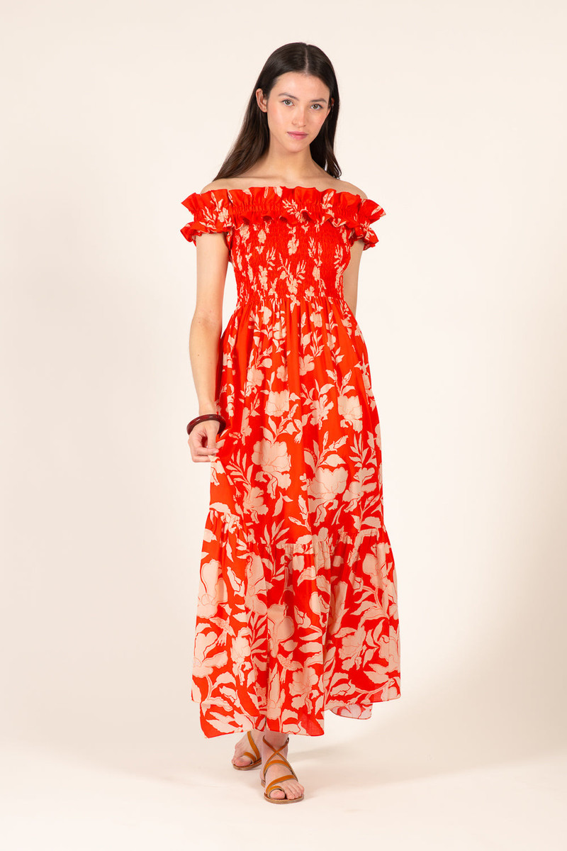 Long Dress Suzanne - Coral Palm Beach 1