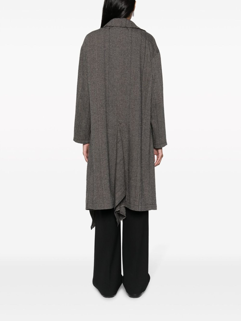 herringbone-pattern asymmetric coat 4