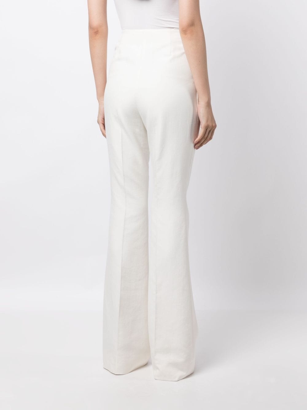 high-waisted flared trousers - 4