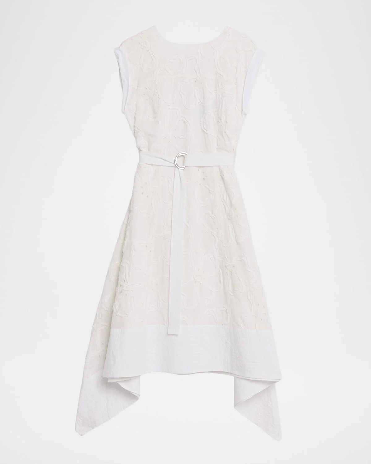 3D Floral Embroidered Midi Dress - 1