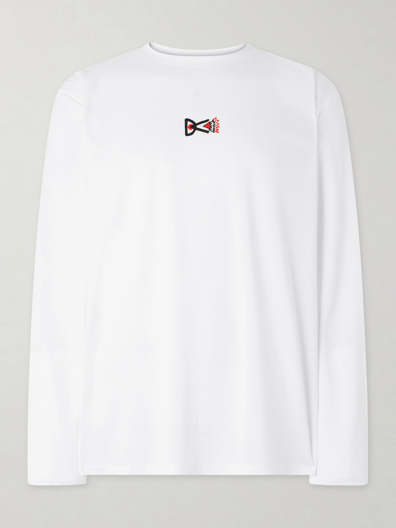 Logo-Printed Mesh T-Shirt 1