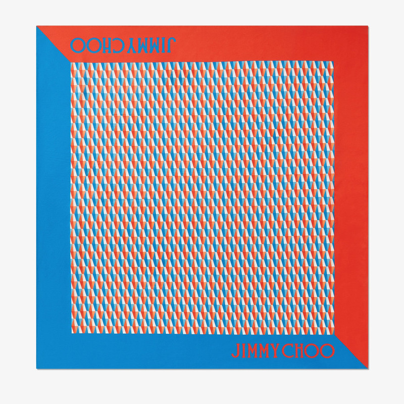 Reta
Paprika/Sky Diamond Printed Silk Foulard 4