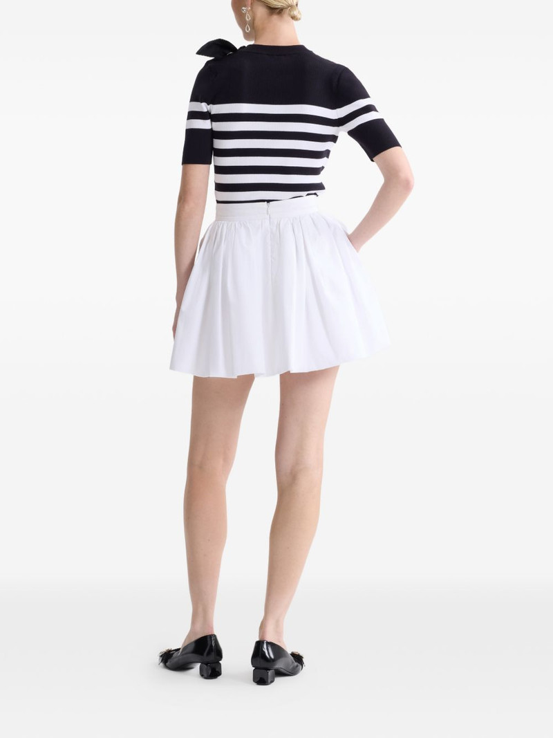 striped bow-detail knitted T-shirt 3