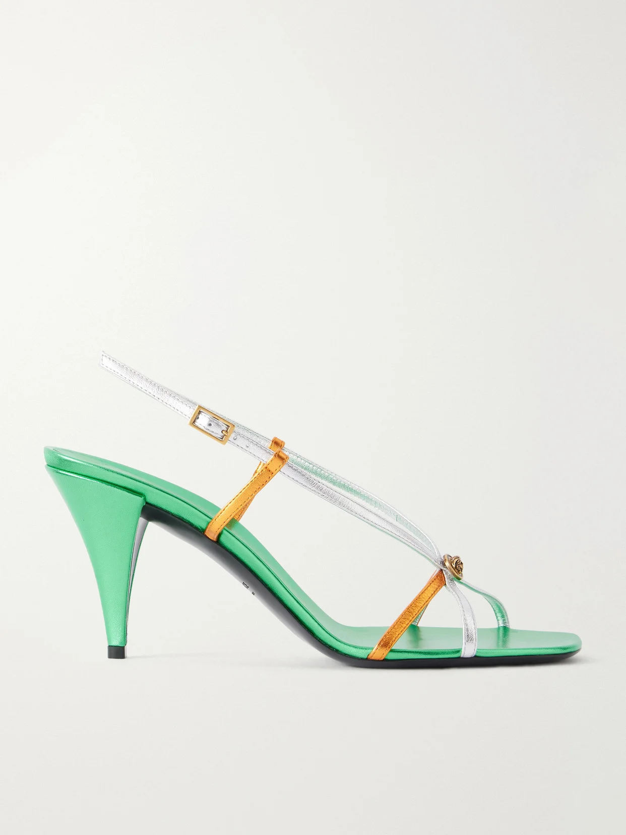 80 Metallic-leather Sandals - 1