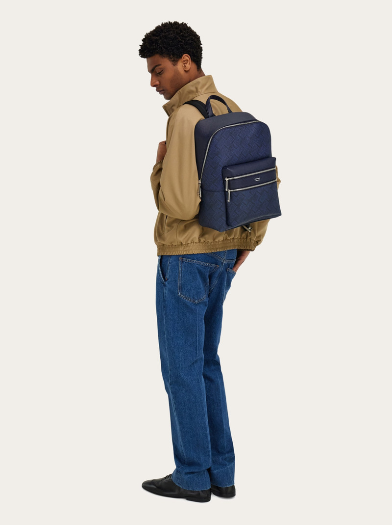 FERRAGAMO Embossed Gancini backpack outlook