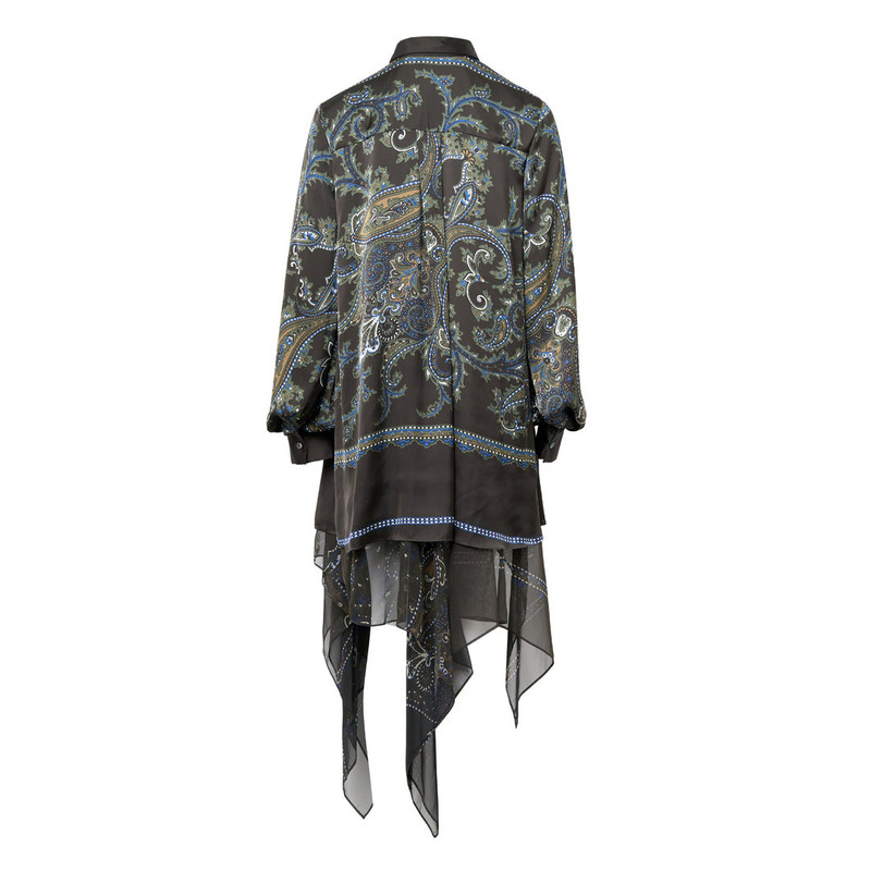 sacai Paisley Print Satin Dress outlook