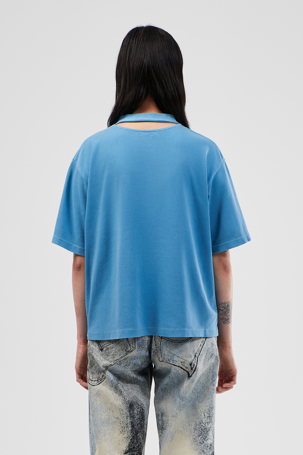 Blue Organic Cotton T-Shirt - 3