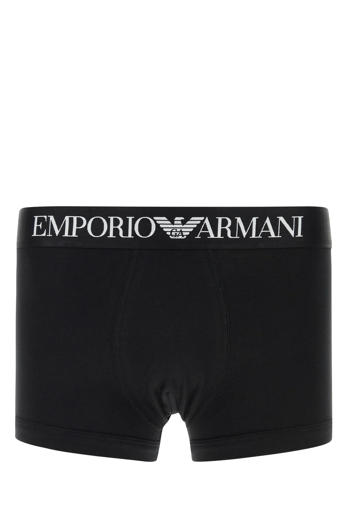 Black stretch cotton boxer - 1