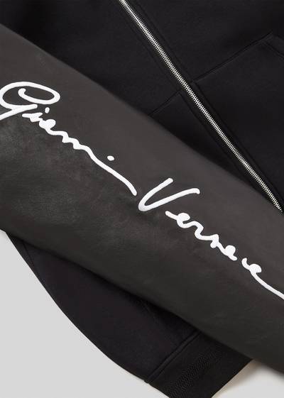 VERSACE GV Signature Leather Hooded Jacket outlook