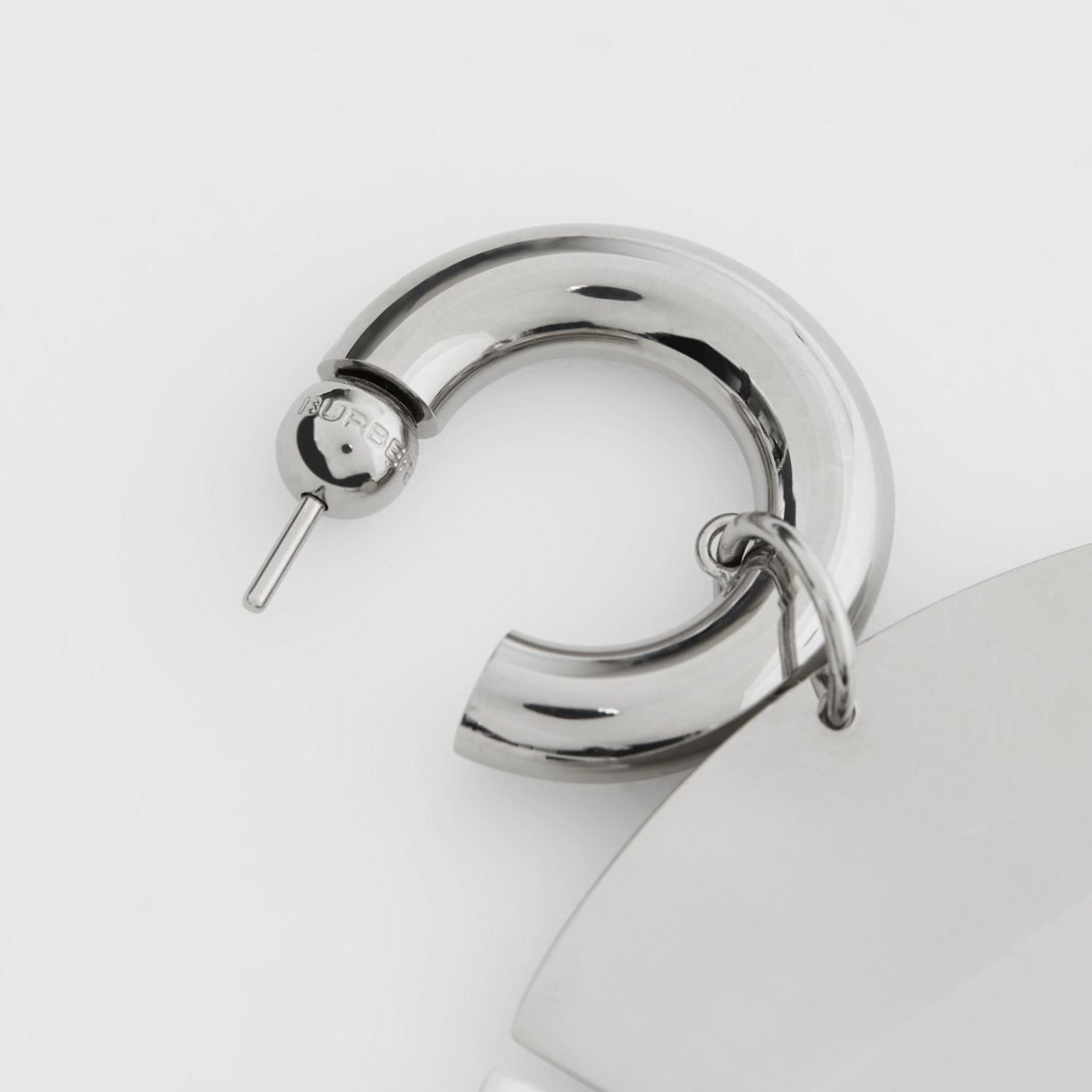 Palladium-plated Paillette Hoop Earrings - 2