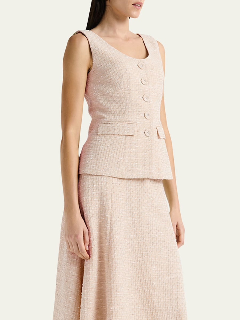 ANNA QUAN Eloise Sleeveless Tweed Top outlook