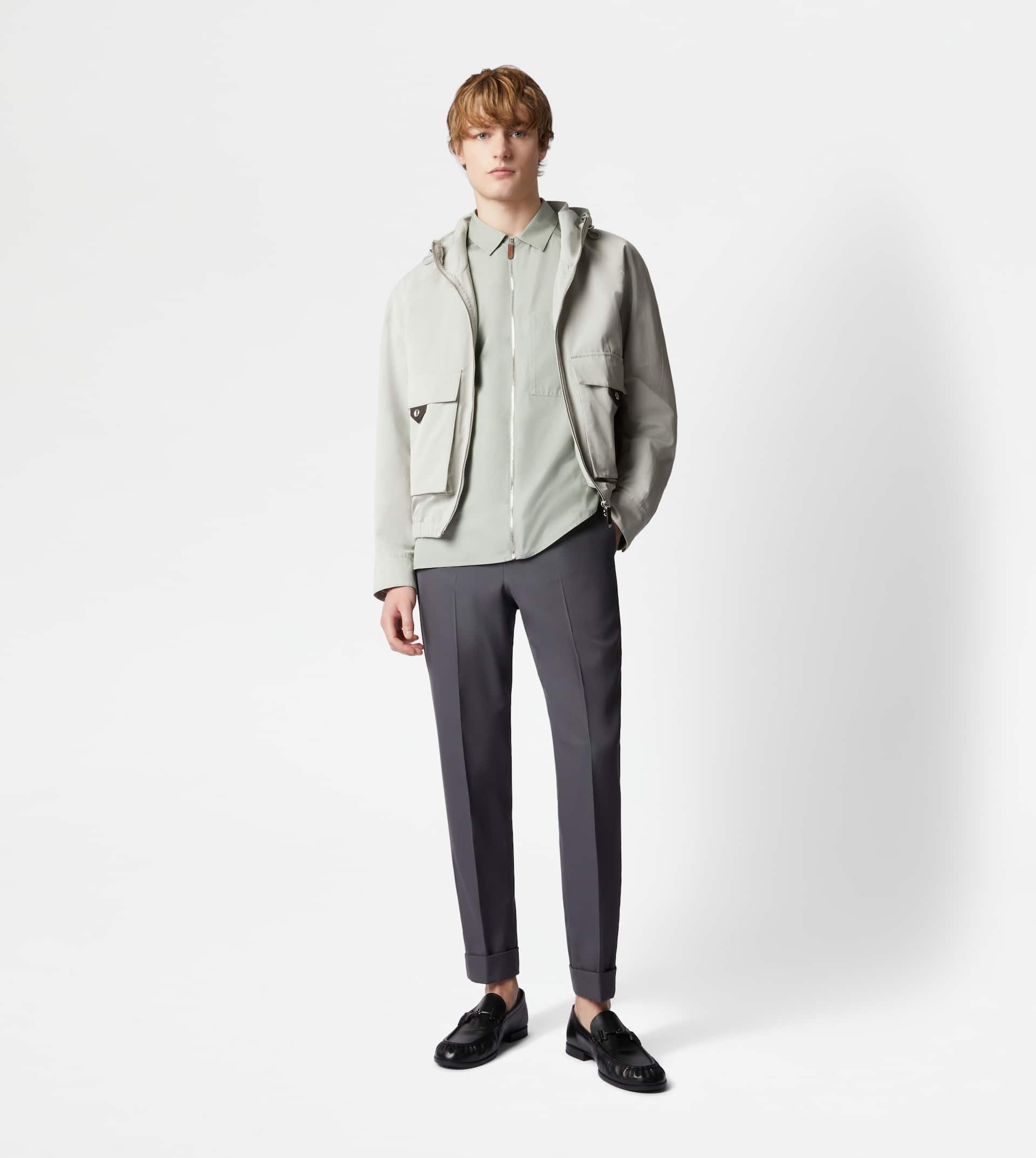 HOODED BLOUSON - GREY - 2