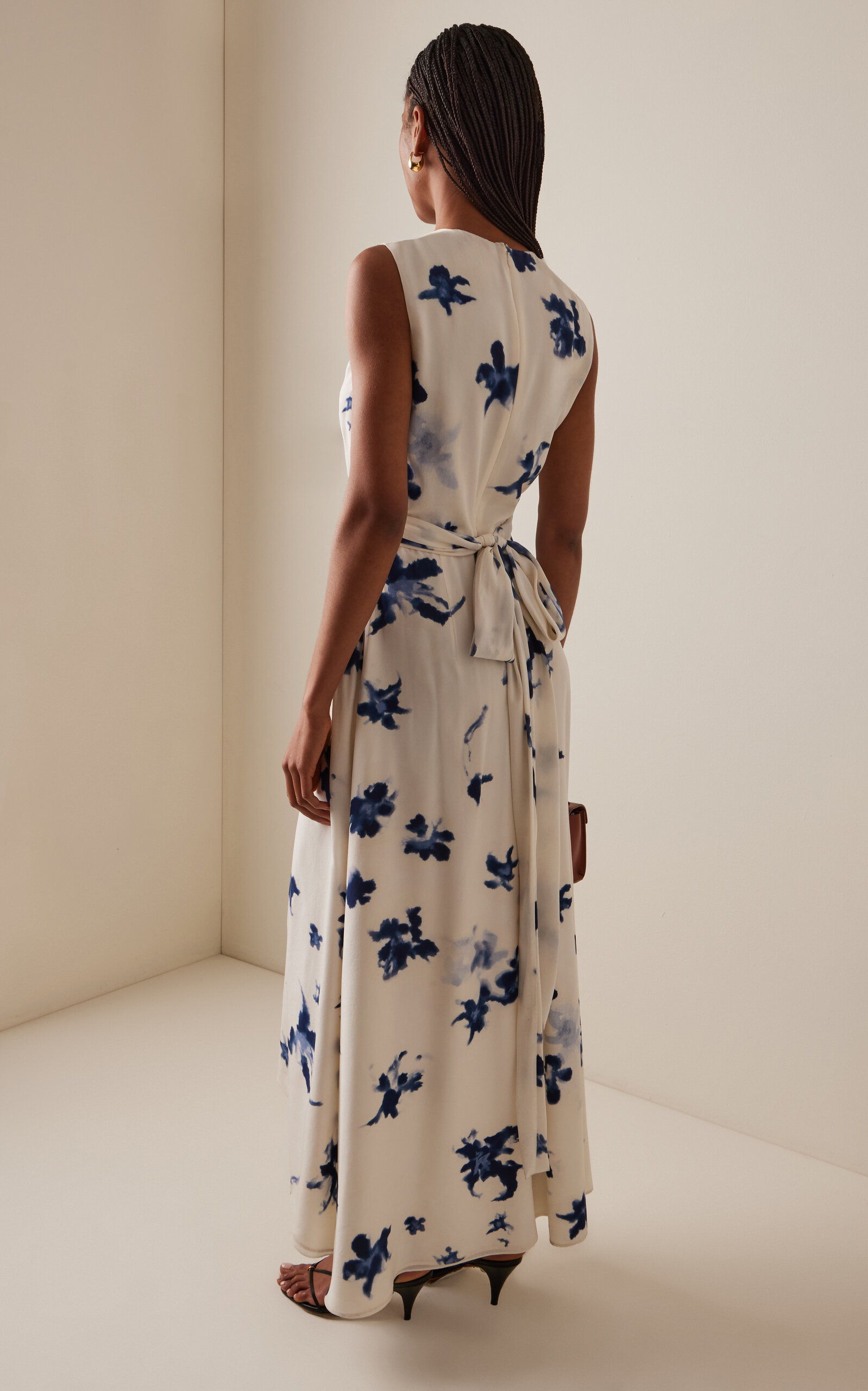 Penny Printed Silk Midi Dress floral - 4