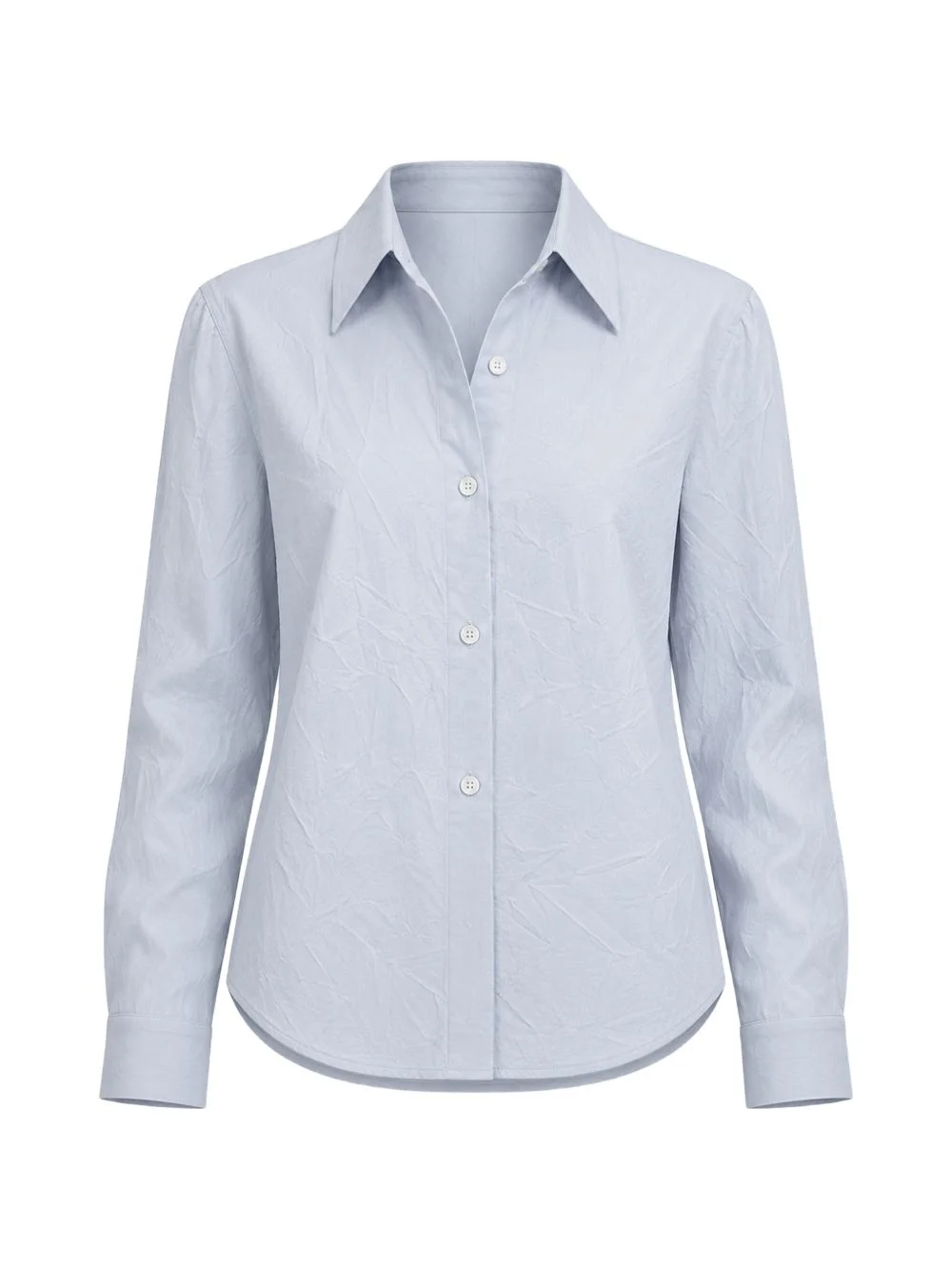 The Layered crinkled-effect button-down shirt - 1