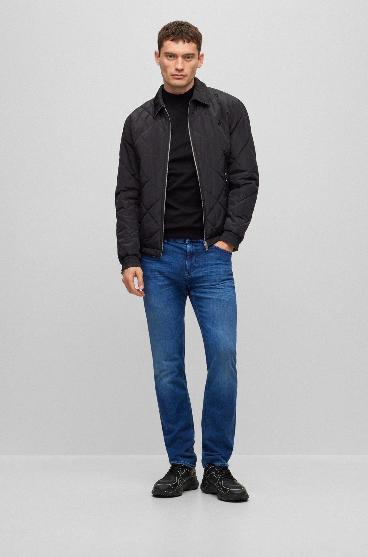 REGULAR-FIT JEANS IN BLUE ITALIAN DENIM - 5