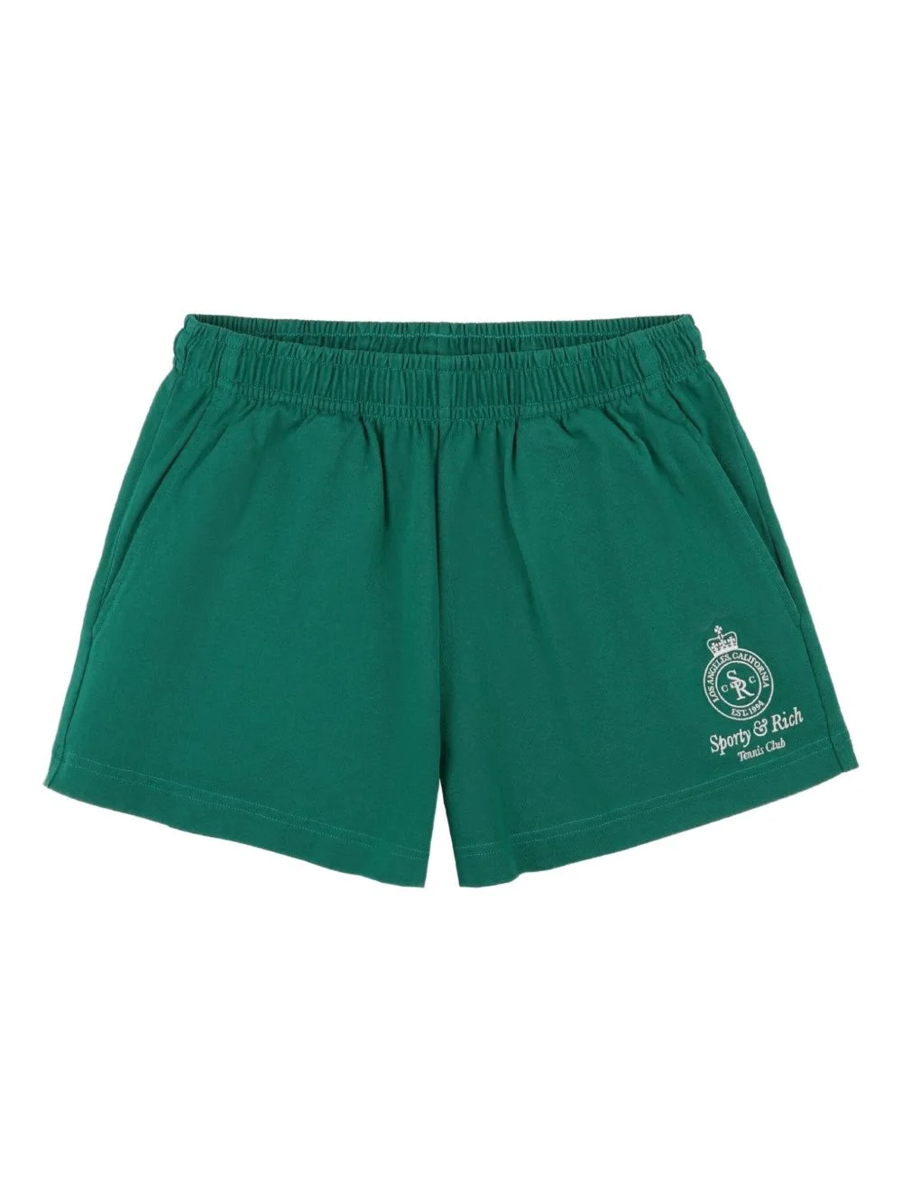 logo-embroidered elastic-waist shorts - 1