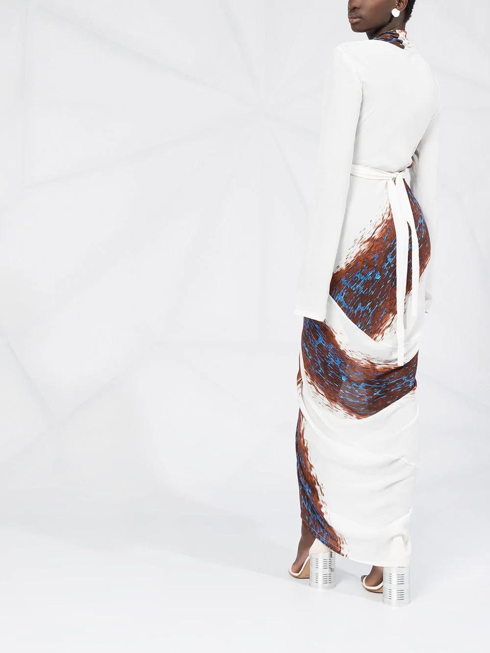 abstract-print wrap maxi dress - 6