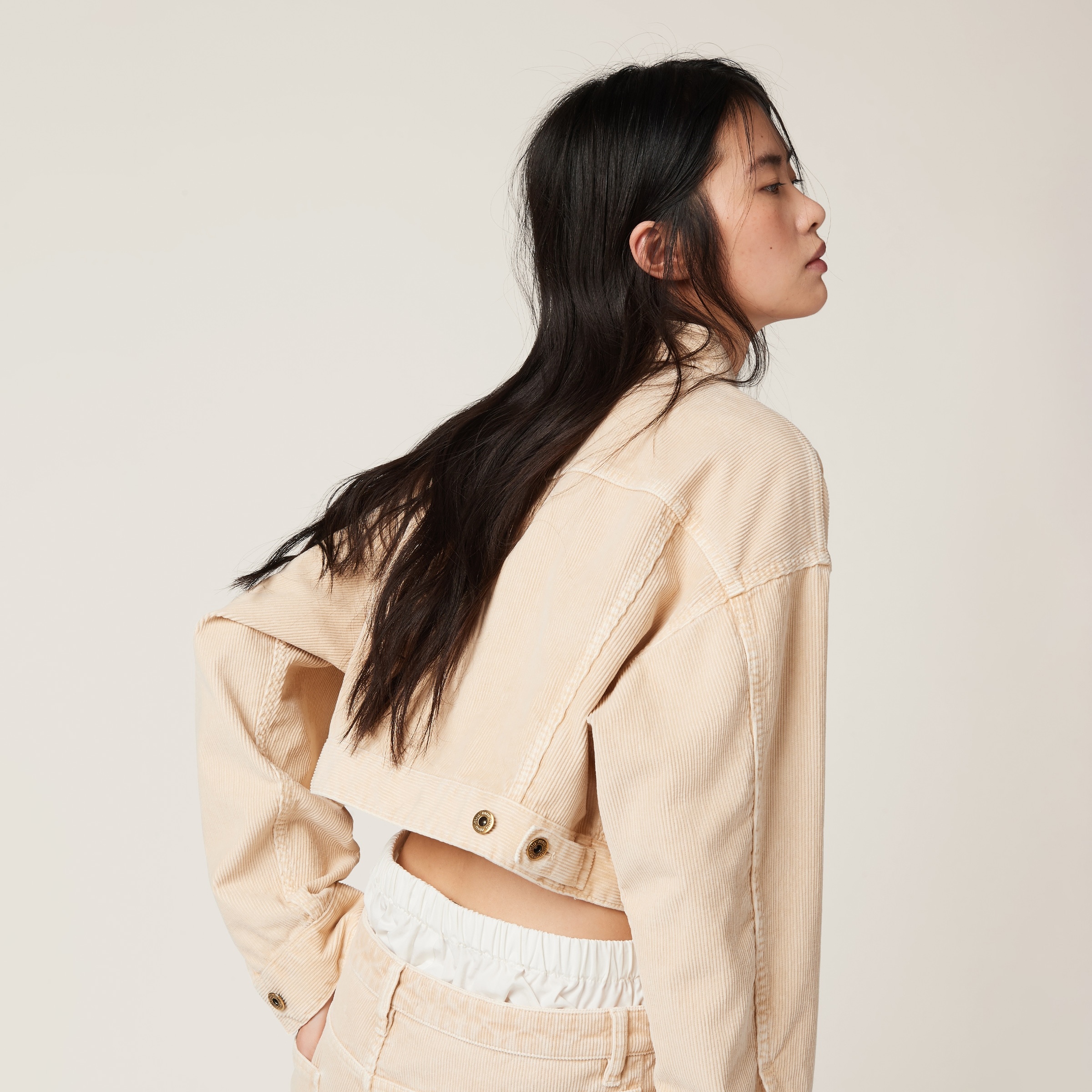 Garment-dyed velvet blouson jacket - 5