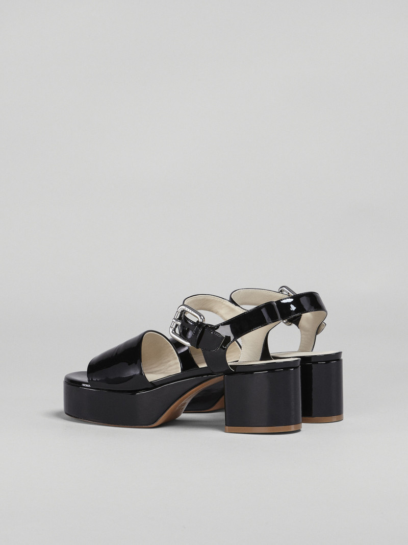 Marni BLACK PATENT LEATHER SANDAL outlook