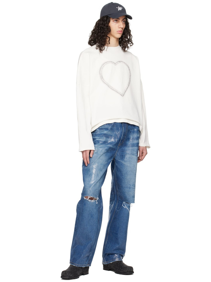 We11done Blue Foil Jeans outlook