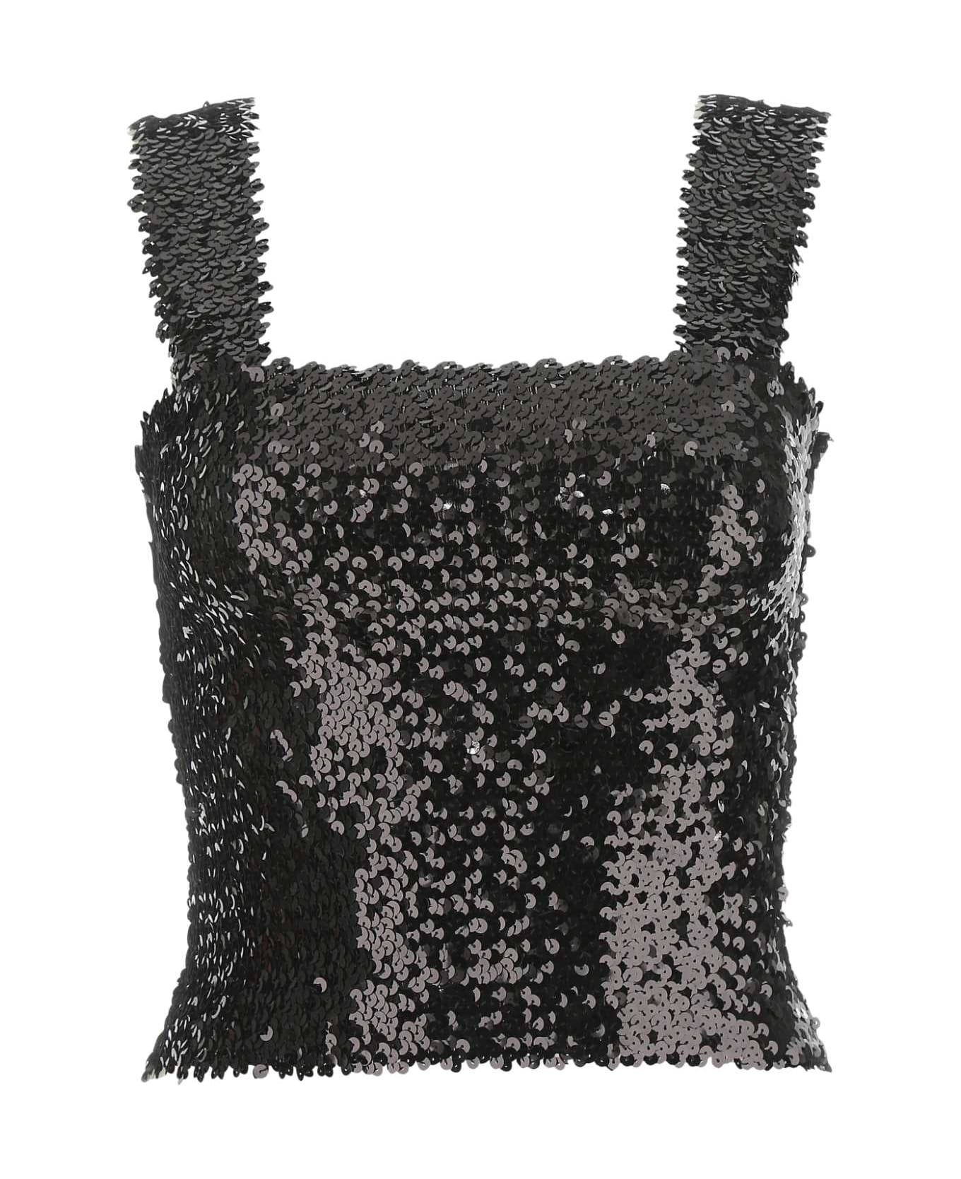 Black Sequins Top - 1