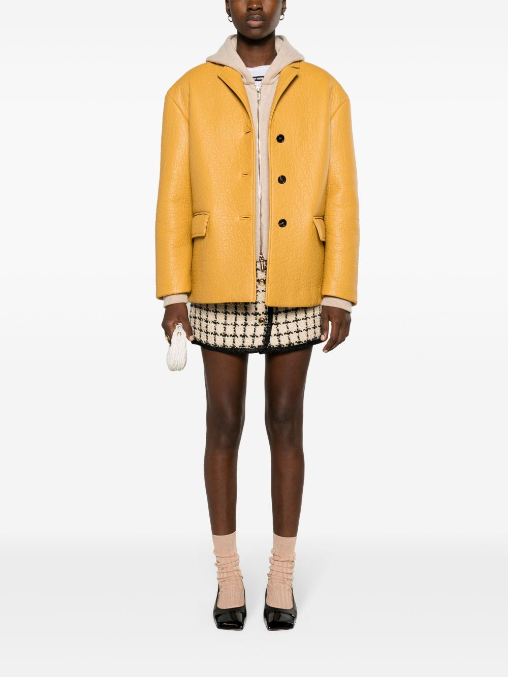 check-pattern tweed miniskirt - 2