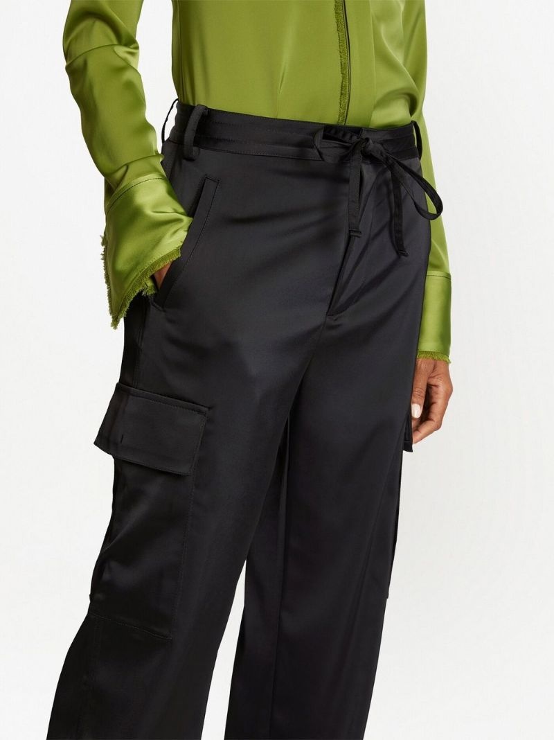 drawstring-fastening cargo trousers - 5