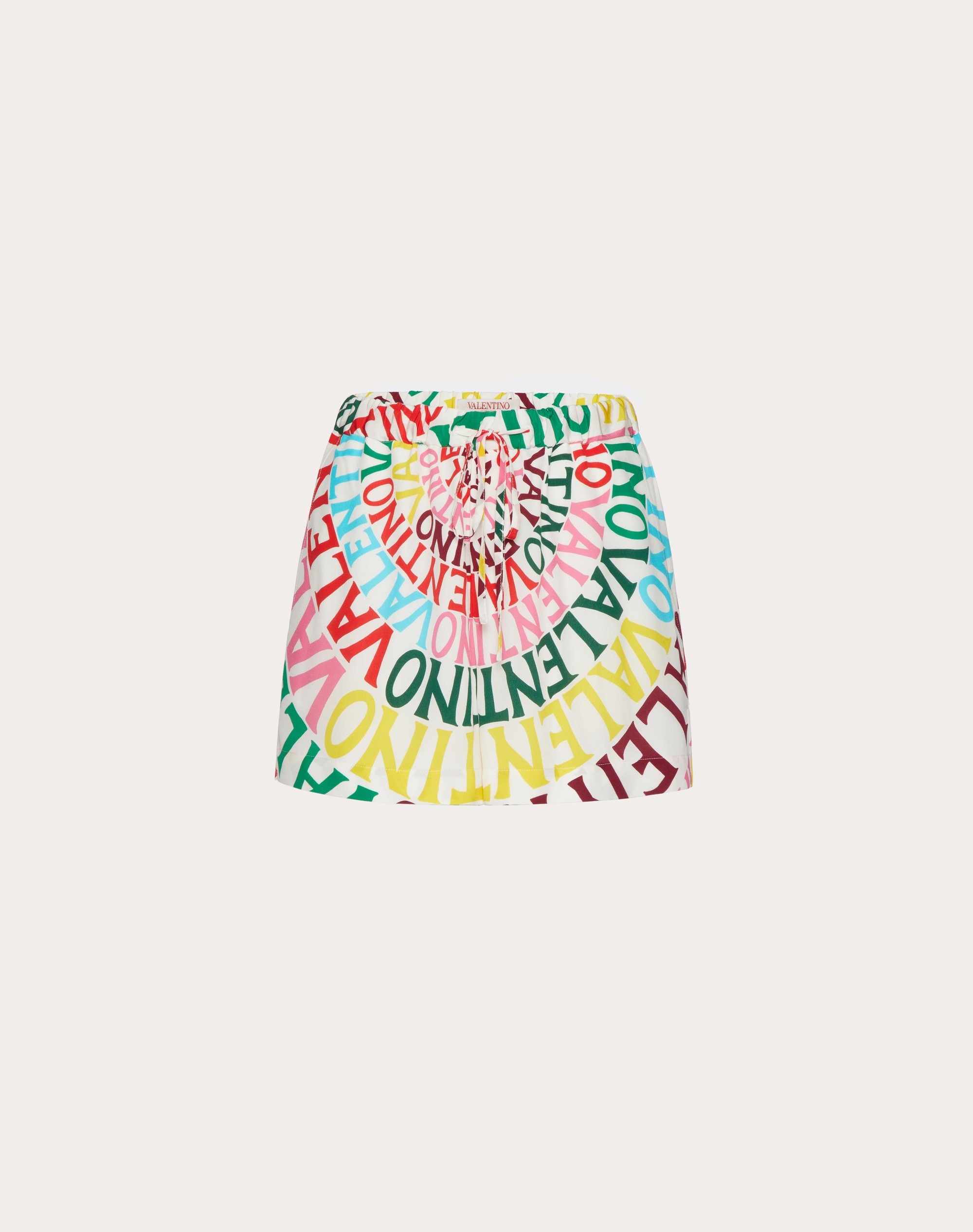 VALENTINO LOOP SHORTS IN CREPE DE CHINE - 1