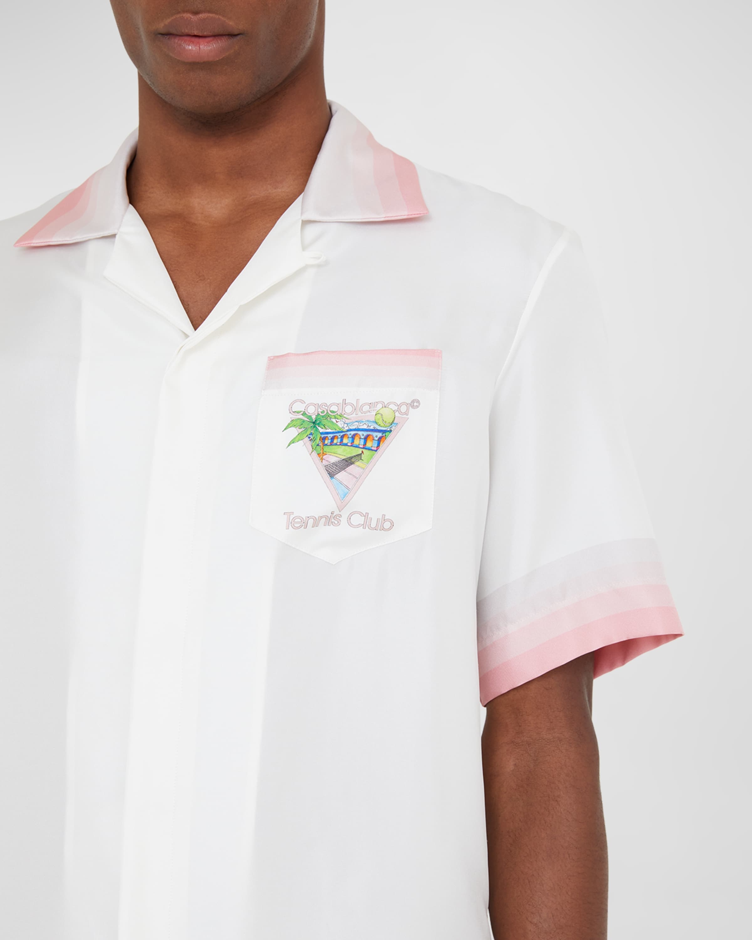 Men's Tennis Club Icon Silk Camp Shirt - 6
