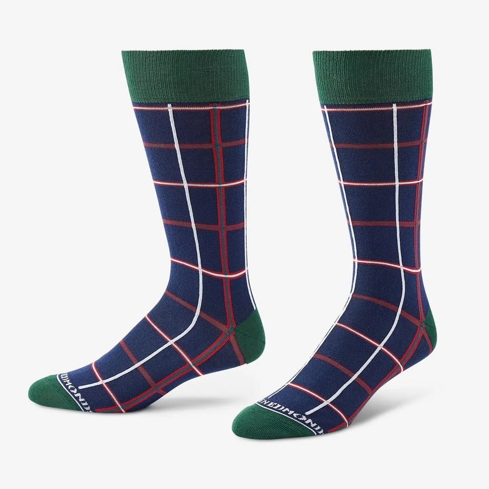 Holiday Plaid Dress Socks - 1
