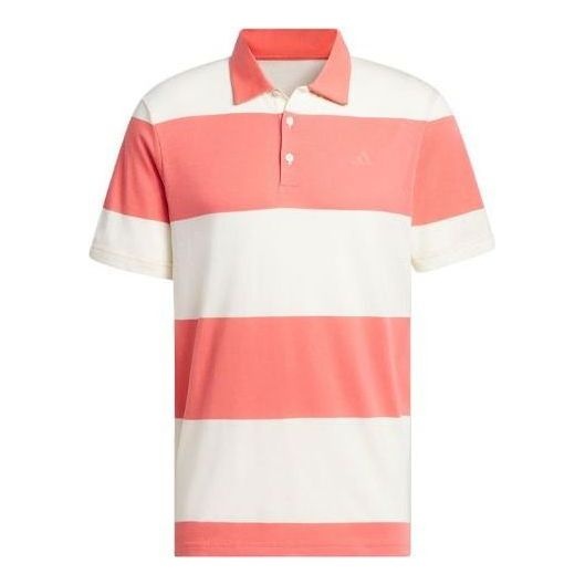 adidas Colorblock Rugby Stripe Polo Shirt 'Pink White' IU4357 - 1
