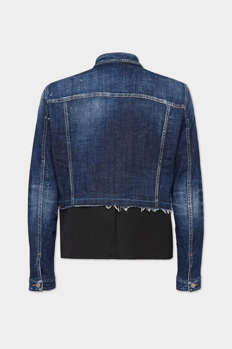 DSQUARED2 MEDIUM WHITE AND BLUE SPOTS DENIM JACKET outlook