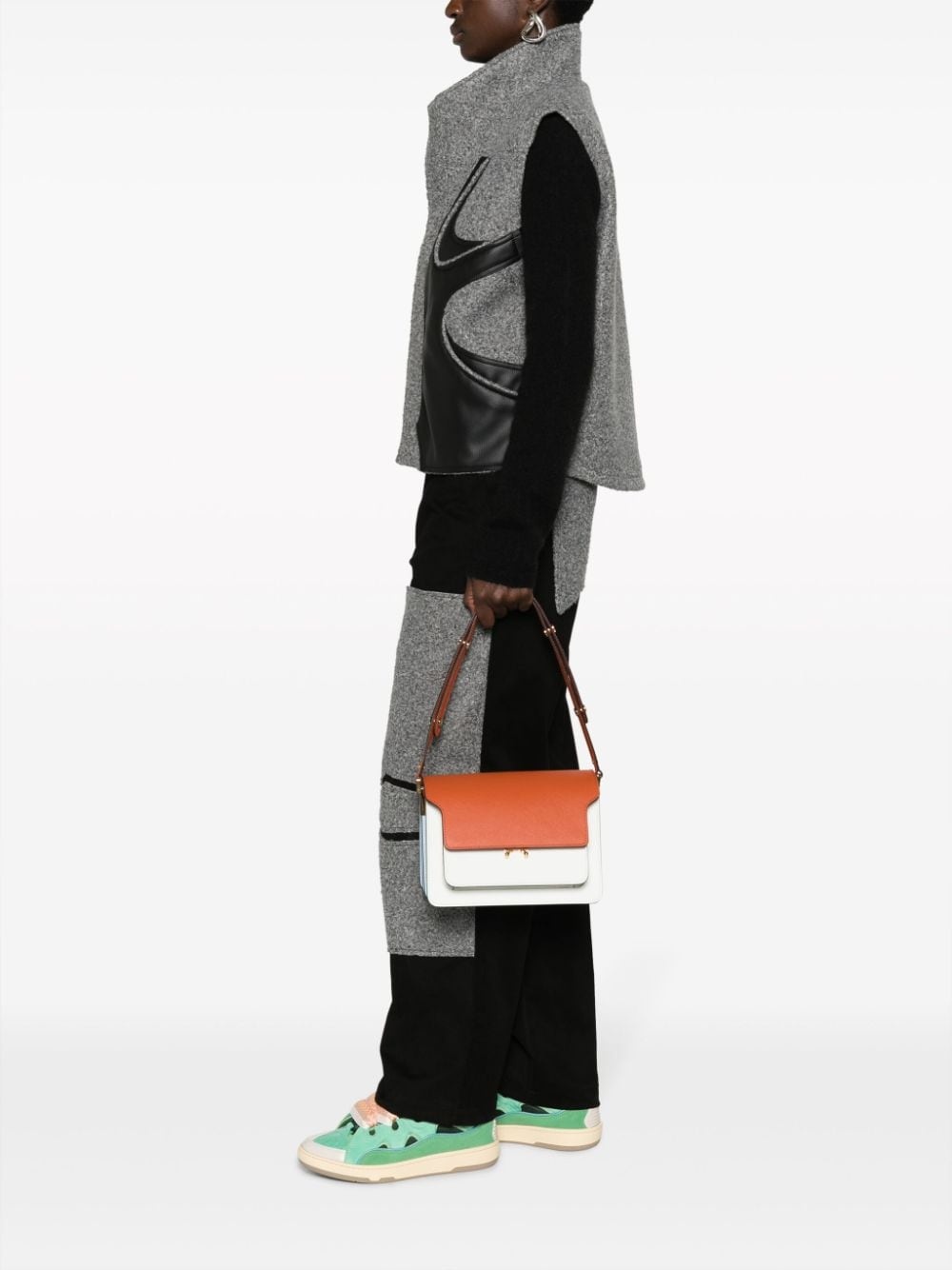 Trunk colour-block crossbody bag - 2