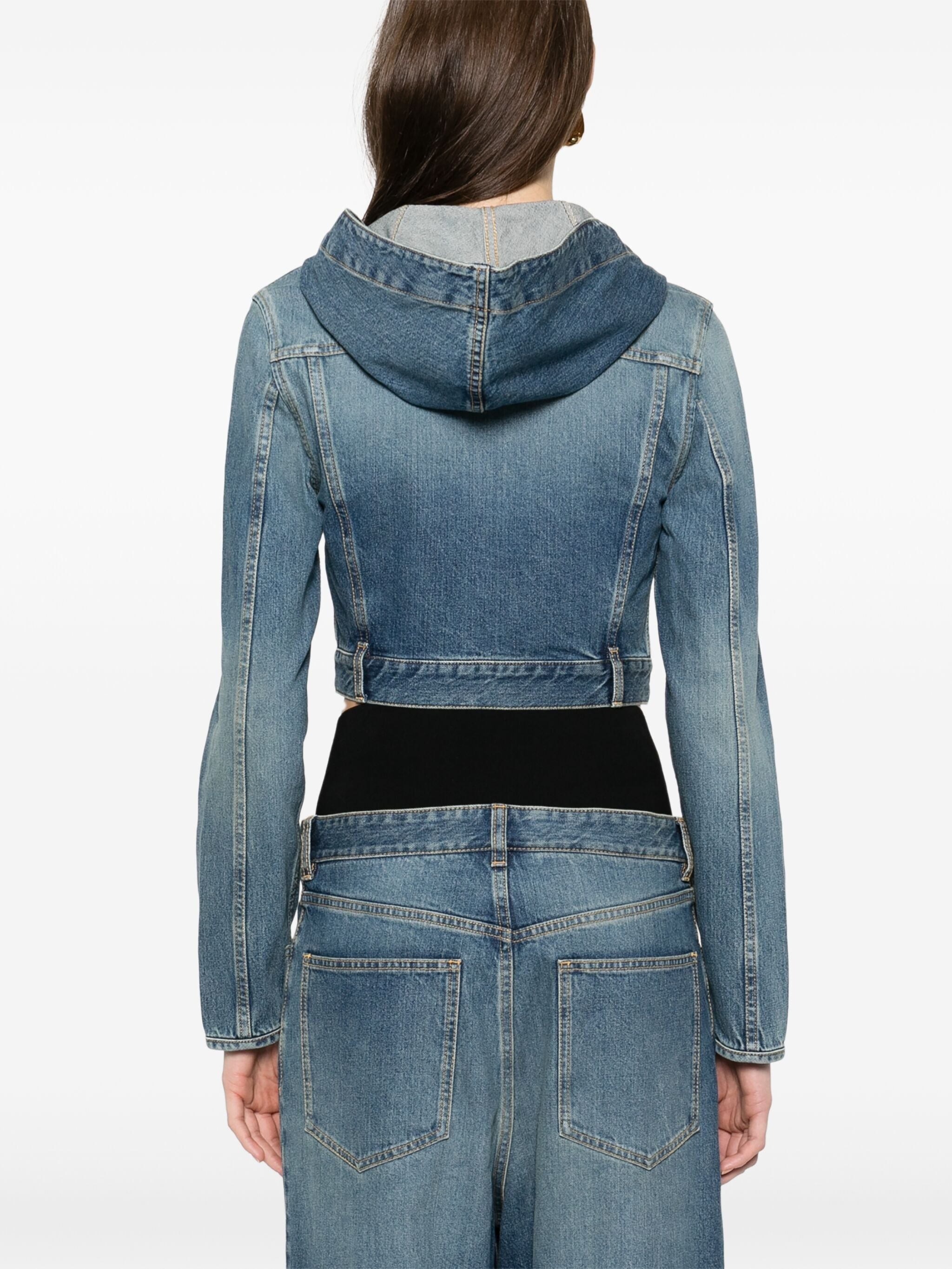 Hooded Denim Jacket - 2
