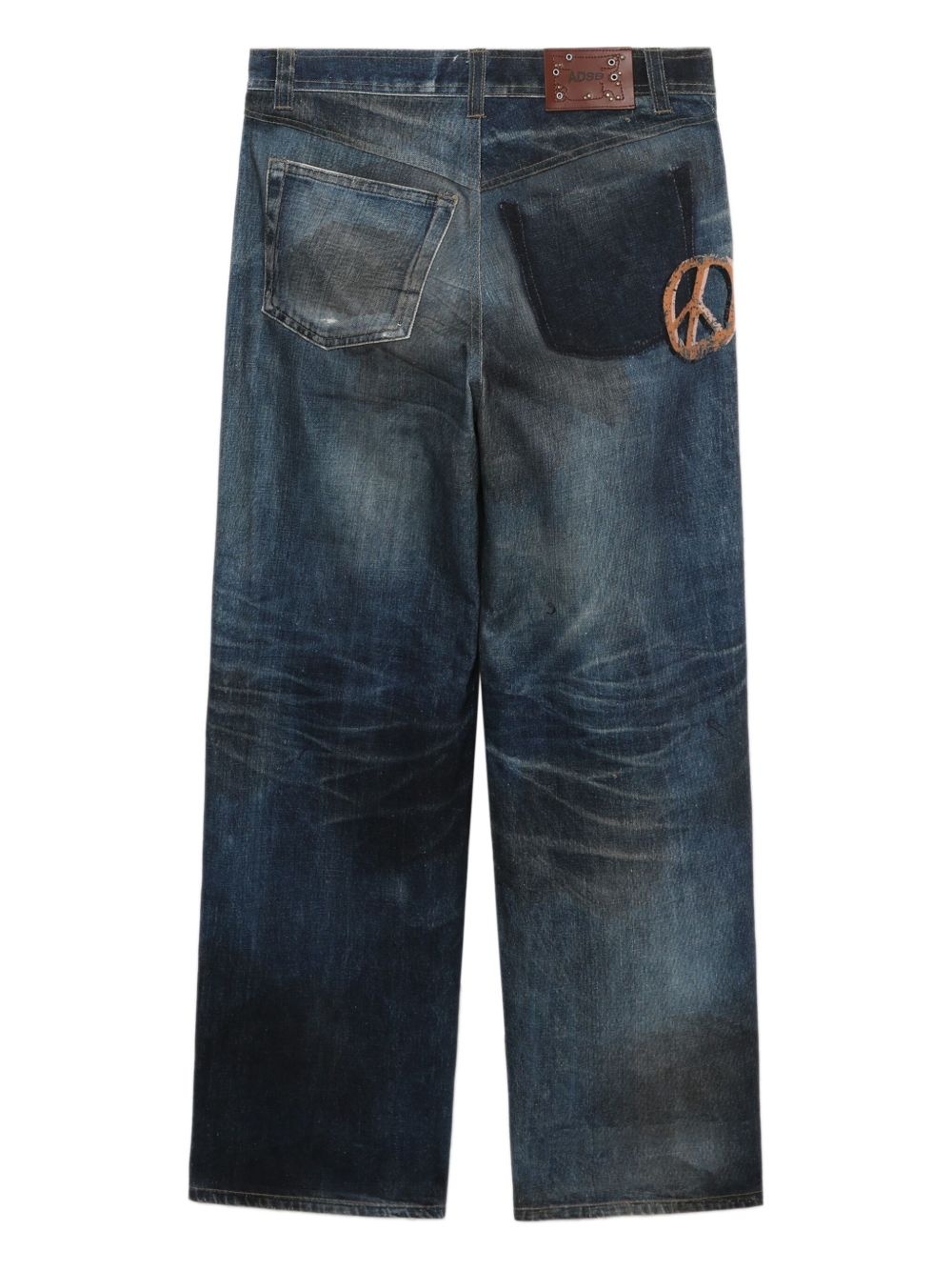 text-print jeans - 6
