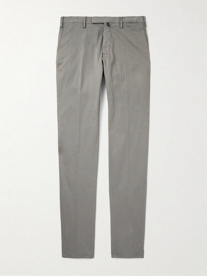 Incotex Straight-Leg Cotton-Blend Twill Trousers 1