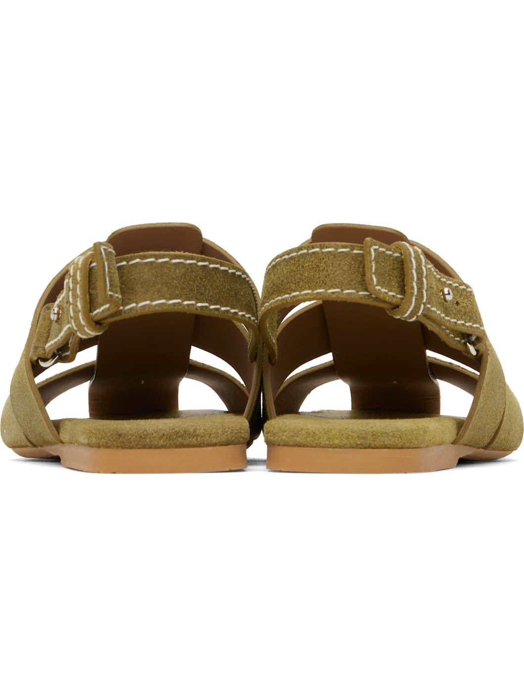 Green Suede Fisherman Sandals - 2